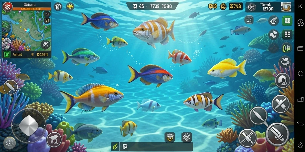 Screenshot dari gameplay seru Tembak Ikan 2739.