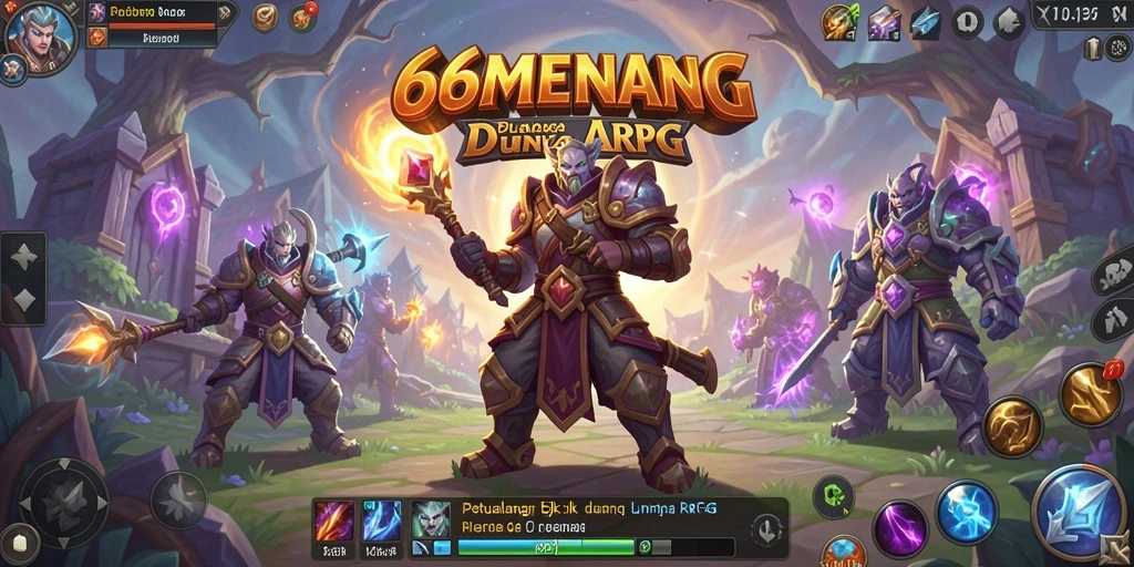 Tangkapan layar menampilkan aksi seru dalam permainan ARPG 66MENANG.