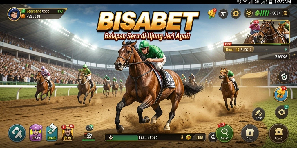 Gameplay Racing seru di BISABET dengan trek menantang dan mobil kustom.