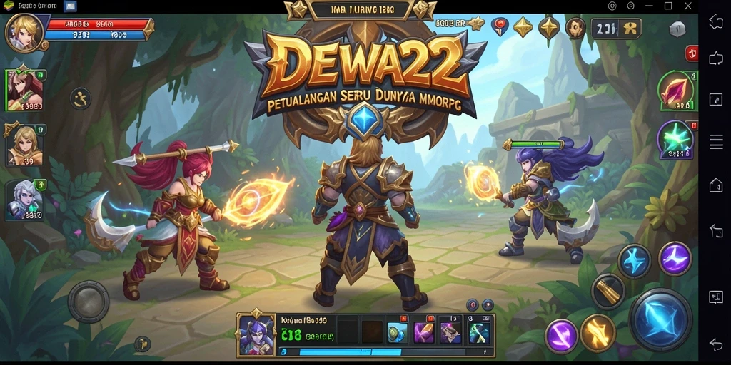 Tampilan gameplay DEWA22 yang penuh aksi dan petualangan MMORPG.