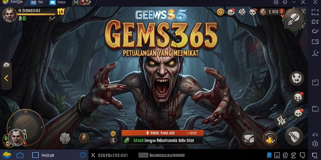 Screenshot gameplay menakutkan dari GEMS365 yang menunjukkan suasana Horror.