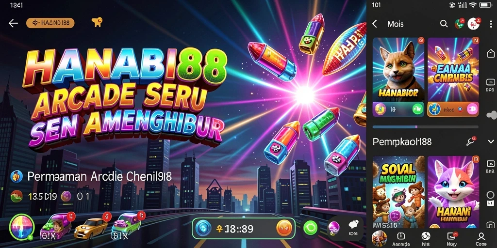Screenshot gameplay menampilkan aksi seru dalam HANABI88.