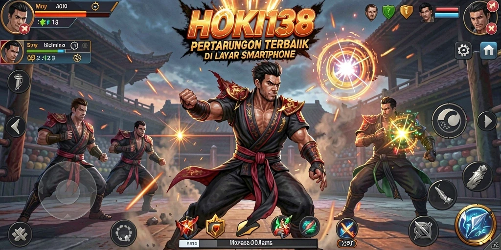 Tangkapan layar permainan HOKI138 yang menunjukkan aksi pertarungan seru.