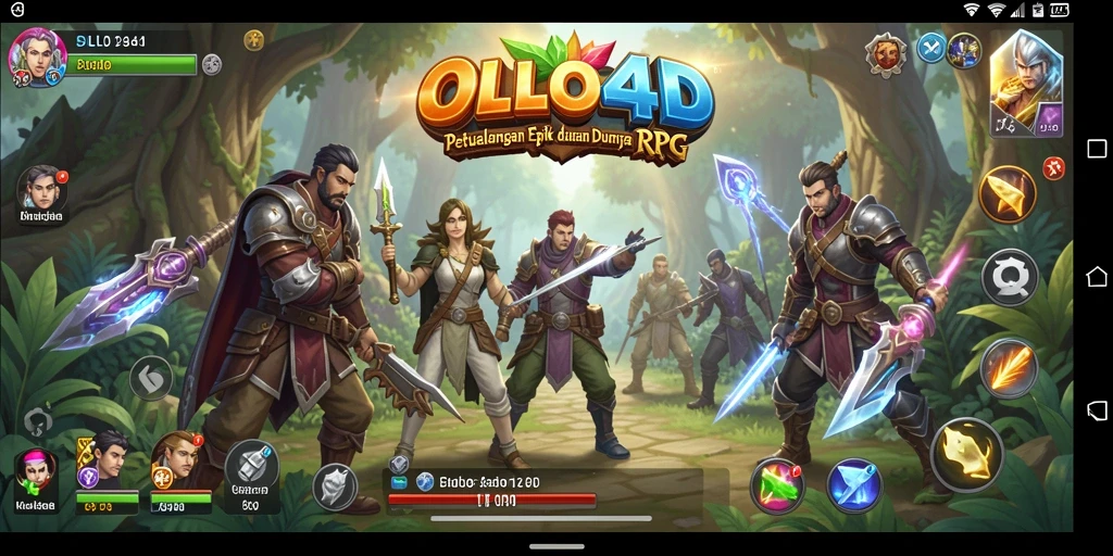 Tampilan gameplay OLLO4D yang menakjubkan dalam dunia RPG.