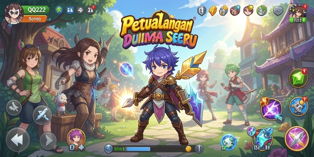 Tampilan gameplay Anime yang menakjubkan dan interaktif.
