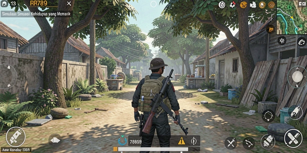 Gameplay menarik dari RR789 yang menampilkan simulasi kehidupan sehari-hari.
